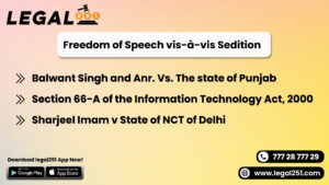 Freedom of Speech vis-à-vis Sedition