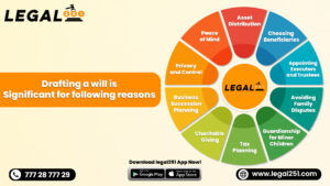 Drafting a will is significant for the following reasons